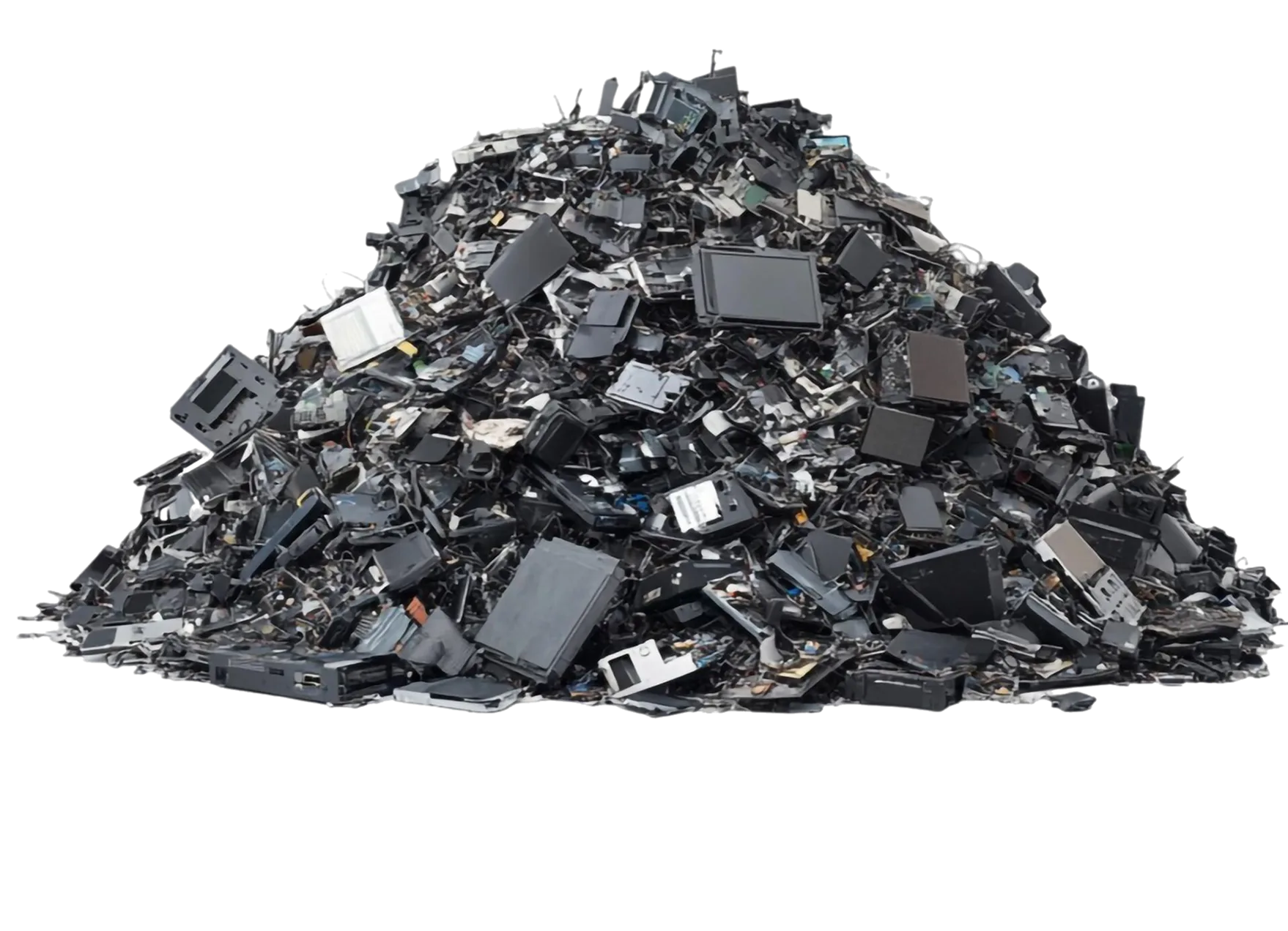 Recovered electronic technology hardware components prepared for secure remarketing and zero-waste recycling